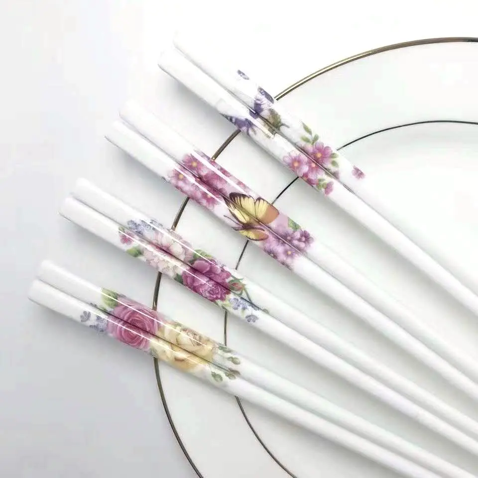 중국 공장 직접 판매 좋은 품질 세라믹 젓가락 꽃 디자인