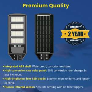 Lampadaire Solaire Extérieur Économe en Énergie, Étanche IP65, SMD 300 400 500 Watts, Éclairage Intégré Tout-en-un, Vente en Gros - Product Image 4