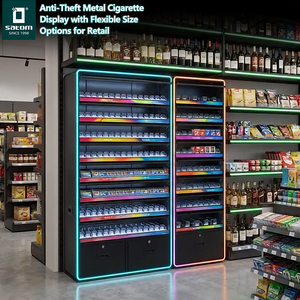 Beveiligde afgesloten sigaretten displayrek, tabak displayrek, sigaretten display met LED-lichtbox voor tabakswinkel - Product Image 1
