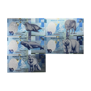 Custom Free Design Plastic Card Arctic Animals Souvenir Silver Foil Plated <strong>Banknote</strong> - Product Image 1