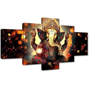 Yoga vàng Phật tường nghệ thuật cho phòng khách lớn 5 mảnh Zen tường trang trí bức tranh Vải Voi Thiền tác phẩm nghệ thuật bức tranh - Product Image 6