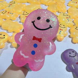 Christmas products Colorful Plastic <b>Gingerbread</b> <b>Man</b> Toys For Kids 2-4 Years Unisex Classic Toy Set - Product Image 3
