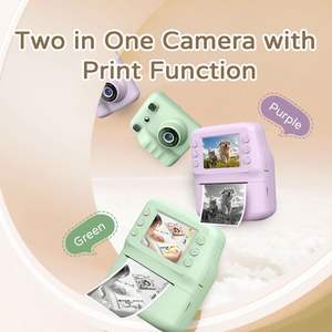 Cámara de Impresión Instantánea a Color para Niños con Grabación de Fotos HD, Pantalla de 2.4 Pulgadas, Fotografía con un Clic, para Estudiantes y Regalos - Product Image 3