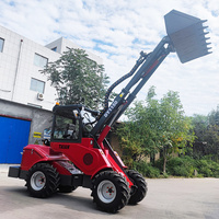 Charge utile nominale de 1,6 tonne, mini-chargeur agricole à 4 roues motrices, chargeur frontal télescopique avec plusieurs accessoires