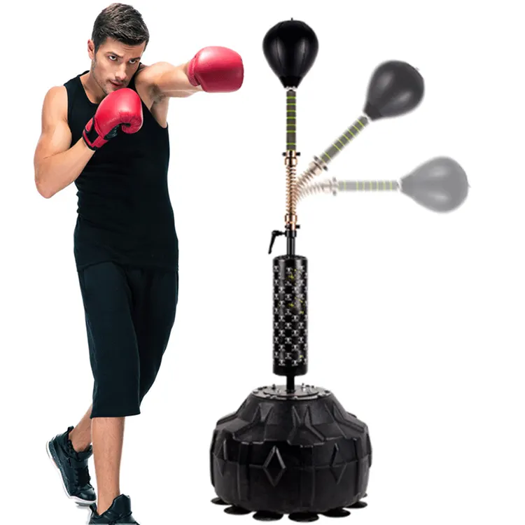 Super Boxing Punch Bag 5Ft Stand Heavy Martial Arts Kick Sparring Set MMA 