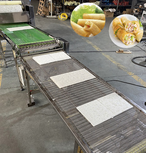 Full <strong>Automatic</strong> Crepe Roast Duck Skin Sheet Samosa Filipino Chicken Lumpia Shanghai/spring Roll <strong>Wrapper</strong> Making <strong>Machine</strong> - Product Image 4