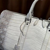 Luxe unisexe hommes et femmes réel exotique véritable himalaya crocodile cuir peau sac à main week-end polochon sac de voyage