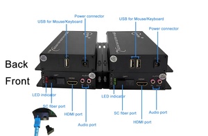 Kit convertidor de fibra KVM Full HD de 1080p para receptor de transmisor de fibra óptica HD MI con soporte de red IP USB de <span class=keywords><strong>video</strong></span> y audio - Product Image 3