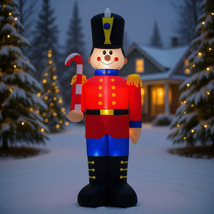 Soldado Cascanueces Inflable de 6 Pies con Luces LED, Decoración Navideña para Jardín Exterior, Juguete Inflable Navideño - Product Image 2