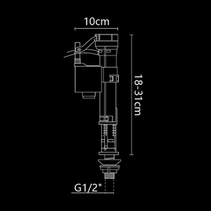 BJ-1411 Chất lượng cao cổ điển tuôn ra Van lắp ráp nhựa phù hợp cơ chế cho dual-tuôn ra hai mảnh khách sạn nhà vệ sinh bể nước - Product Image 5