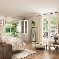 Armoire d'angle moderne en forme de L avec six étagères intérieures, penderie en bois avec tringle amovible pour salon et salle à manger