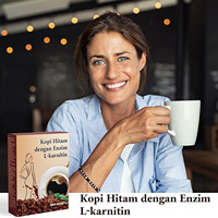 Café Negro Instantáneo Sin Azúcar con L-Carnitina Natural, Café Negro Adelgazante para una Rápida Pérdida de Peso y Quema de Grasa, Venta al Por Mayor de Fábrica