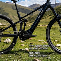 2025 Vollgefedertes Enduro E-MTB 500W 48V Lithium 29 Zoll 12-Gang 12S 203mm 4-Kolben 160mm Dropper 140Nm Sport 45KM/H