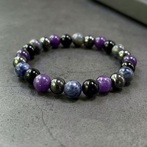 Natural Stone Bracelet Colorful Glass Beaded Holistic Wellness Strategic Quick Lead Time <b>Engraved</b> Logo - Product Image 5