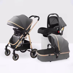 Poussette bébé 3-en-1 légère et pliable avec <span class=keywords><strong>nacelle</strong></span> et siège auto – Offre spéciale - Product Image 2