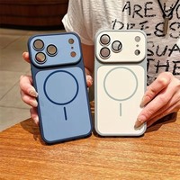 Funda Magnética Esmerilada de Lujo para Teléfono Móvil con Caja de Empaque para iPhone 17 18 Pro Max, Protección de Lente, Cubierta para Teléfono Celular