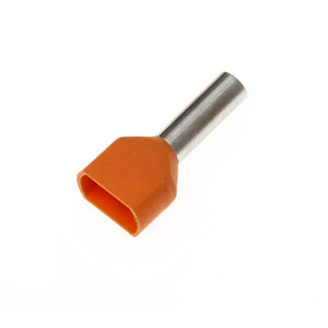 Embout à sertir double Te4012 orange, paquet de 100 - Product Image 1