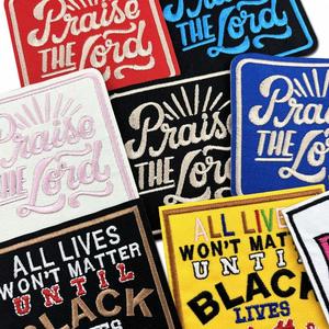 Square Iron-On Personalized Embroidered love Like Jesus Patches for Clothes <b>Hat</b> <b>Bag</b> Decoration - Product Image 4