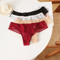 Sexy kanten string slipje dames hoog uitgesneden pure bikini ondergoed doorzichtige transparante slipje G-snaar dames