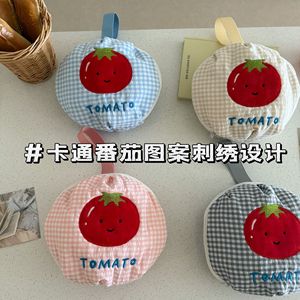 Cartoon Embroidered Tomato Underwear <b>Storage</b> Bag Large Capacity Portable Hanging <b>Clothes</b> Organizer For Travel - Product Image 4