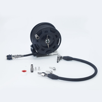 Dévidoir de tuyau de compresseur d'air tout-terrain robuste à enroulement automatique pour gonflage de pneus, fixation murale ou sur barre de protection pour usage tout-terrain et lavage de voiture