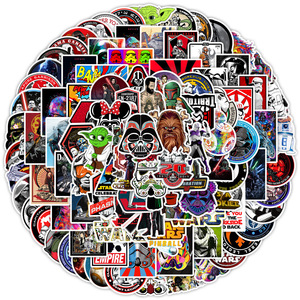100 Uds gran oferta <span class=keywords><strong>Star</strong></span> <span class=keywords><strong>Wars</strong></span> pegatinas de grafiti etiqueta decorativa para equipaje portátil motocicleta Notebook casco pegatina impermeable - Product Image 1
