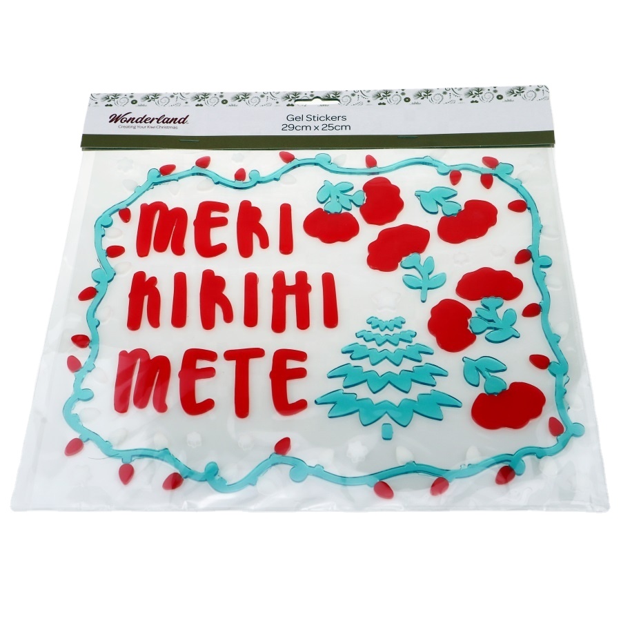 Merry Christmas Festive Home Decor Gel Window Decals Premium Quality Christmas Window Stickers