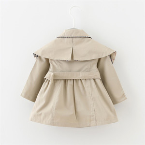 Nouvelles arrivées : Ensemble veste d'automne pour filles avec ceinture, vêtements pour bébé fille à boutons, manteau pour enfants avec nœud décoratif pour le printemps et l'automne - Product Image 3