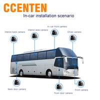 8CH 360 Panoramique MDVR 7 pouces Moniteur 1080P 11 Caméras 4G Wifi GPS Double Carte 2 To HDD Suivi Réel Chariot Élévateur Bus MDVR