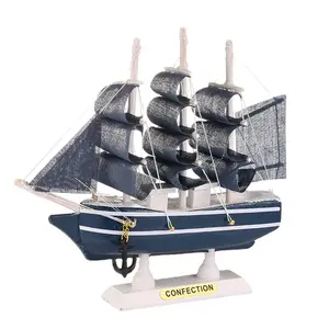 Piraten schiff Holz dekoration Reine handgemachte Einrichtungs gegenstände Holz Segelboot Modell