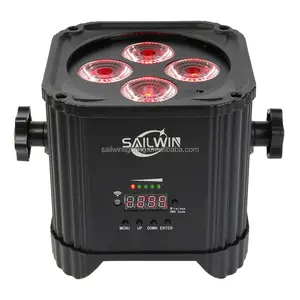 Chau-vet mini bateria uv 4 x18w 6 em 1, bateria led por iluminação de palco dj