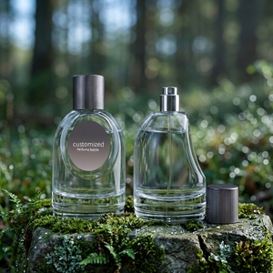 Flacon de <span class=keywords><strong>parfum</strong></span> en verre asymétrique unique en forme de goutte d'eau avec capuchon texturé 50ml 100ml, atomiseur de <span class=keywords><strong>parfum</strong></span> rechargeable avec pulvérisateur argenté - Product Image 1