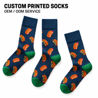 Chaussettes personnalisées OEM pour adultes, en polyester/nylon/coton/fibre de bambou/laine, résistantes aux déchirures, séchage rapide, sans couture, impression numérique 360°