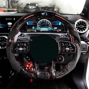 Volant de direction modifié pour voiture, en fibre de carbone forgée, volant de direction gonflable pour bateau, volant de direction pour Mercedes-Benz Cla45S - Product Image 1