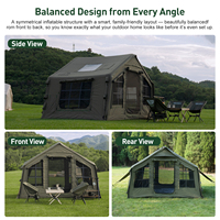 Tente gonflable Coody 8.0 Air - Tente de camping imperméable verte - Tente gonflable Cody