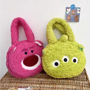 Fraise ours fille peluche poupée sac à main abeille ours femme dessin animé mignon pour les femmes décontracté mignon sac à bandoulière haut