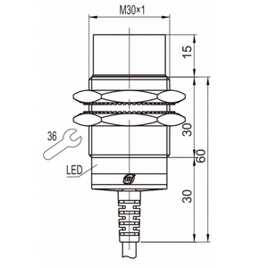 Cảm biến tiệm cận điện dung mujia mc10s11m30 với khoảng cách cảm biến 1-3mm chỉ báo LED Đỏ IP67 được xếp hạng đầu ra NPN/PnP - Product Image 2