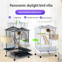 Cages à oiseaux multifonctionnelles en métal haut de gamme pour calopsites et perruches, grandes maisons écologiques pour animaux de compagnie, design carré, capacité 15 kg