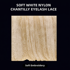 100% Nylon Chantilly 3D <strong>Soft</strong> White <strong>Lace</strong> <strong>Fabric</strong> 3 Meters Long Chinese Elements Elegant 150cm Wide Bags Decorative <strong>Lace</strong> - Product Image 2