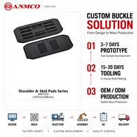 Almohadilla de hombro de PVC de 58 mm, modelo AM7310, con diseño para correas de mochila y equipaje, fabricación a granel para compradores mayoristas
