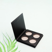 Palette de fards à paupières vides hautement pigmentés en gros, personnalisable en 4 couleurs avec paillettes pour maquillage des yeux DIY
