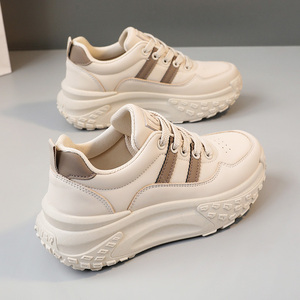 LYKU 2026 Nouvelles Chaussures Femme Tendance Printemps-Été-Automne à Semelle Épaisse Respirantes Antidérapantes EVERGREEN à Lacets Rehaussantes Sportives - Product Image 3