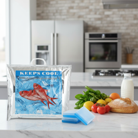 Bolsa Térmica Aislada, Bolsa Plegable Sostenible para Productos Perecederos y Transporte Congelado, Mantiene Frescos los Mariscos y la Carne en Movimiento