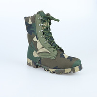 Camouflage Jungle Boots Chaussures de sécurité Randonnée High Top Combat Boots Chaussures Tactique Bottes d'hiver en plein air pour hommes Midi Caoutchouc