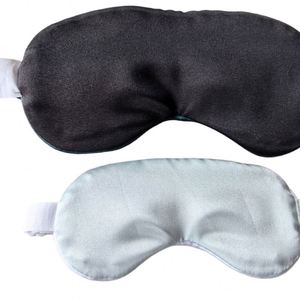 BBTO 4-Piece 100% Silk <b>Sleep</b> Eye <b>Masks</b> Smooth Soft Satin Adjustable Strap Light Blocking Four Seasons Heat-Transfer Printed - Product Image 2