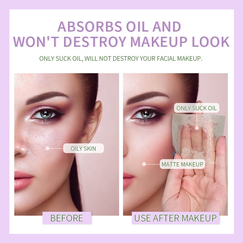 400 Sheets Of Blotting Paper For Oily Skin Care, Green Tea