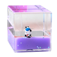 Offre Spéciale – Cadeau de Noël Souvenir – Presse-papiers personnalisé en acrylique avec liquide flottant, forme cube, en cristal plastique, à base d'eau et d'huile