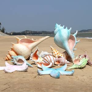 Thème de l'océan Aquarium résine artisanat géant en fibre de verre dauphin pingouins algues coquille étoile de mer Statue pour événements fête <span class=keywords><strong>location</strong></span> accessoires - Product Image 3