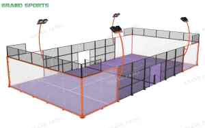 Venta al por mayor directa de fábrica: Cancha de pádel panorámica personalizada para clubes de pádel en Indonesia, MOQ bajo de <span class=keywords><strong>1</strong></span> set - Product Image 2