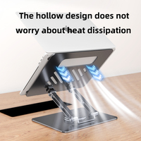 Support pour ordinateur portable Support pour ordinateur portable de bureau à domicile Support ergonomique Portable pliable réglable en aluminium pour ordinateur portable